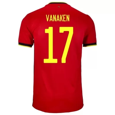 Miesten Belgian jalkapallomaajoukkue Hans Vanaken #17 Kotipaita Punainen 2021 Lyhythihainen Paita