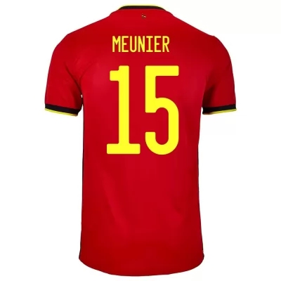 Miesten Belgian jalkapallomaajoukkue Thomas Meunier #15 Kotipaita Punainen 2021 Lyhythihainen Paita