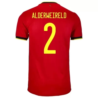 Miesten Belgian jalkapallomaajoukkue Toby Alderweireld #2 Kotipaita Punainen 2021 Lyhythihainen Paita