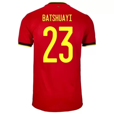 Miesten Belgian jalkapallomaajoukkue Michy Batshuayi #23 Kotipaita Punainen 2021 Lyhythihainen Paita