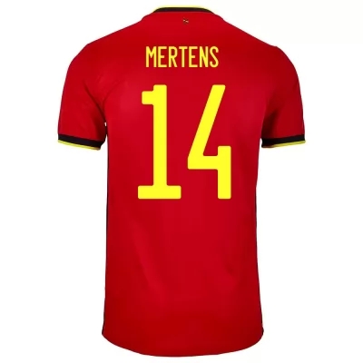 Miesten Belgian jalkapallomaajoukkue Dries Mertens #14 Kotipaita Punainen 2021 Lyhythihainen Paita