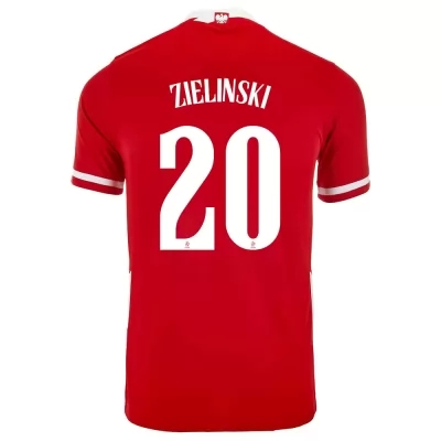 Lapset Puolan Jalkapallomaajoukkue Piotr Zielinski #20 Kotipaita Punainen 2021 Lyhythihainen Paita