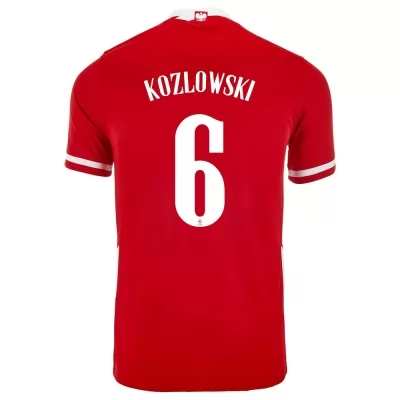 Miesten Puolan Jalkapallomaajoukkue Kacper Kozlowski #6 Kotipaita Punainen 2021 Lyhythihainen Paita