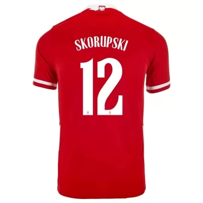 Lapset Puolan Jalkapallomaajoukkue Lukasz Skorupski #12 Kotipaita Punainen 2021 Lyhythihainen Paita
