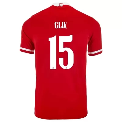 Lapset Puolan Jalkapallomaajoukkue Kamil Glik #15 Kotipaita Punainen 2021 Lyhythihainen Paita
