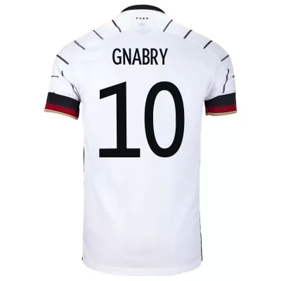 Naisten Saksan jalkapallomaajoukkue Serge Gnabry #10 Kotipaita Valkoinen 2021 Lyhythihainen Paita
