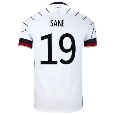 Naisten Saksan jalkapallomaajoukkue Leroy Sane #19 Kotipaita Valkoinen 2021 Lyhythihainen Paita