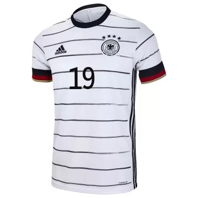Lapset Saksan Jalkapallomaajoukkue Leroy Sane #19 Kotipaita Valkoinen 2021 Lyhythihainen Paita