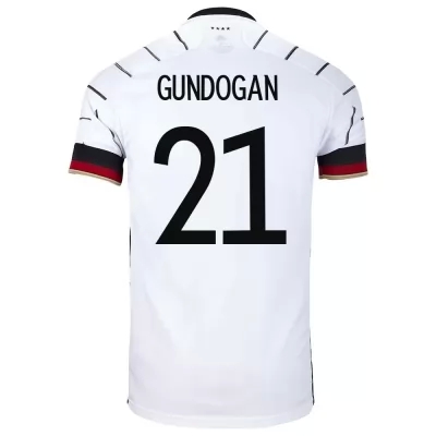 Miesten Saksan jalkapallomaajoukkue Ilkay Gundogan #21 Kotipaita Valkoinen 2021 Lyhythihainen Paita
