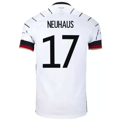 Naisten Saksan jalkapallomaajoukkue Florian Neuhaus #17 Kotipaita Valkoinen 2021 Lyhythihainen Paita