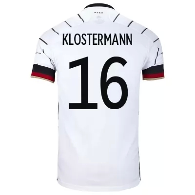 Naisten Saksan jalkapallomaajoukkue Lukas Klostermann #16 Kotipaita Valkoinen 2021 Lyhythihainen Paita