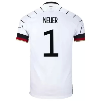 Lapset Saksan jalkapallomaajoukkue Manuel Neuer #1 Kotipaita Valkoinen 2021 Lyhythihainen Paita