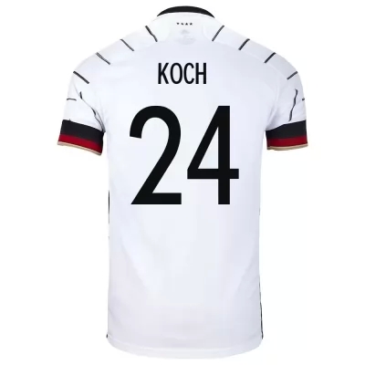 Lapset Saksan jalkapallomaajoukkue Robin Koch #24 Kotipaita Valkoinen 2021 Lyhythihainen Paita