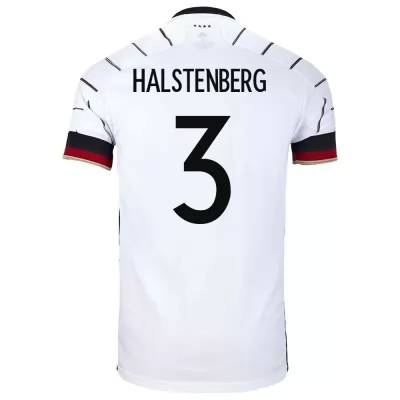 Lapset Saksan jalkapallomaajoukkue Marcel Halstenberg #3 Kotipaita Valkoinen 2021 Lyhythihainen Paita