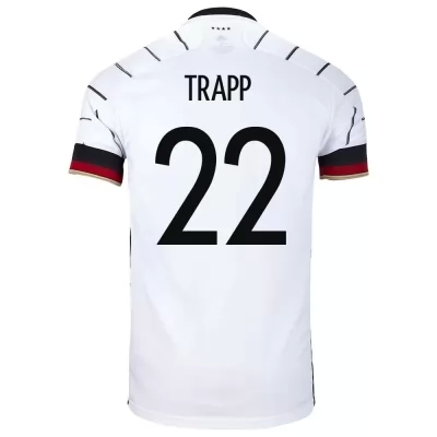 Naisten Saksan Jalkapallomaajoukkue Kevin Trapp #22 Kotipaita Valkoinen 2021 Lyhythihainen Paita