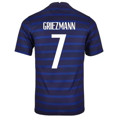 Naisten Ranskan jalkapallomaajoukkue Antoine Griezmann #7 Kotipaita Tummansininen 2021 Lyhythihainen Paita