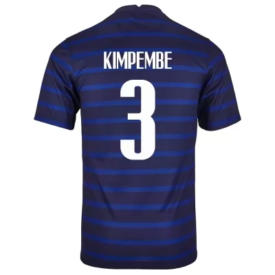 Miesten Ranskan jalkapallomaajoukkue Presnel Kimpembe #3 Kotipaita Tummansininen 2021 Lyhythihainen Paita