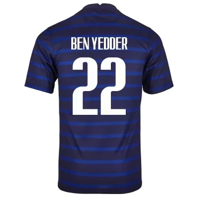 Naisten Ranskan jalkapallomaajoukkue Wissam Ben Yedder #22 Kotipaita Tummansininen 2021 Lyhythihainen Paita