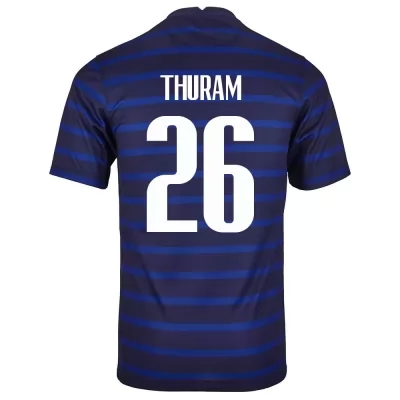 Naisten Ranskan Jalkapallomaajoukkue Marcus Thuram #26 Kotipaita Tummansininen 2021 Lyhythihainen Paita