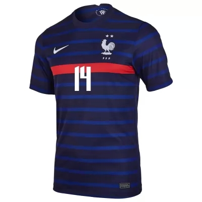 Lapset Ranskan Jalkapallomaajoukkue Adrien Rabiot #14 Kotipaita Tummansininen 2021 Lyhythihainen Paita