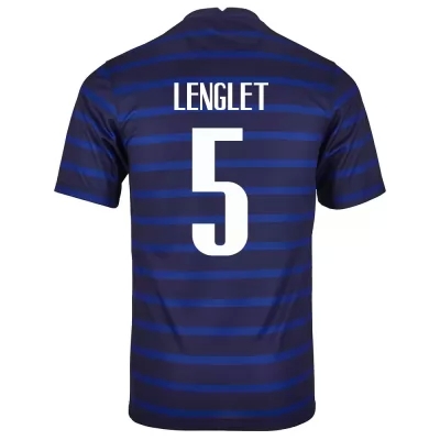 Naisten Ranskan jalkapallomaajoukkue Clement Lenglet #5 Kotipaita Tummansininen 2021 Lyhythihainen Paita