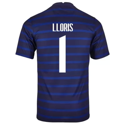 Miesten Ranskan jalkapallomaajoukkue Hugo Lloris #1 Kotipaita Tummansininen 2021 Lyhythihainen Paita
