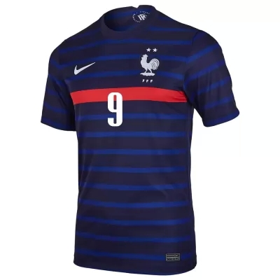 Naisten Ranskan Jalkapallomaajoukkue Olivier Giroud #9 Kotipaita Tummansininen 2021 Lyhythihainen Paita