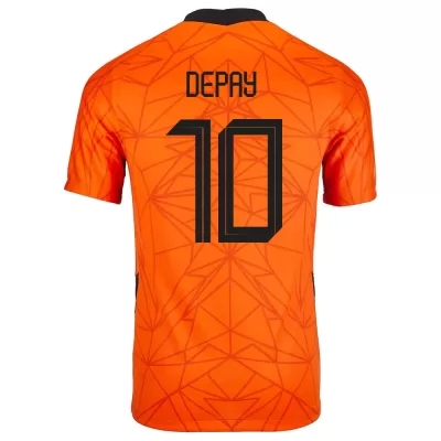 Naisten Alankomaiden jalkapallomaajoukkue Memphis Depay #10 Kotipaita Oranssi 2021 Lyhythihainen Paita