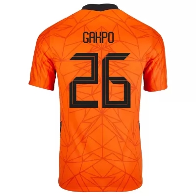 Naisten Alankomaiden jalkapallomaajoukkue Cody Gakpo #26 Kotipaita Oranssi 2021 Lyhythihainen Paita