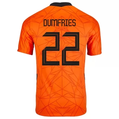 Naisten Alankomaiden jalkapallomaajoukkue Denzel Dumfries #22 Kotipaita Oranssi 2021 Lyhythihainen Paita
