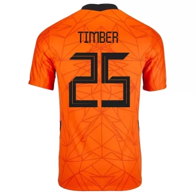 Naisten Alankomaiden jalkapallomaajoukkue Jurrien Timber #25 Kotipaita Oranssi 2021 Lyhythihainen Paita