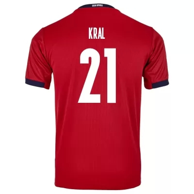 Miesten Tšekin Jalkapallomaajoukkue Alex Kral #21 Kotipaita Punainen 2021 Lyhythihainen Paita