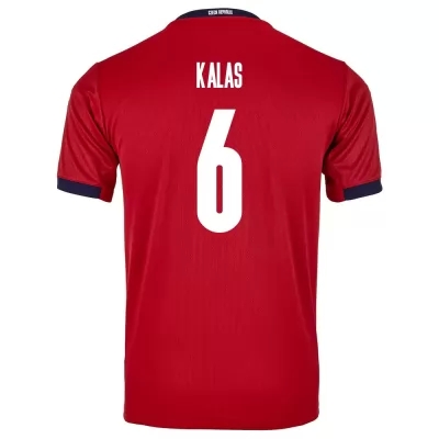 Lapset Tšekin Jalkapallomaajoukkue Tomas Kalas #6 Kotipaita Punainen 2021 Lyhythihainen Paita
