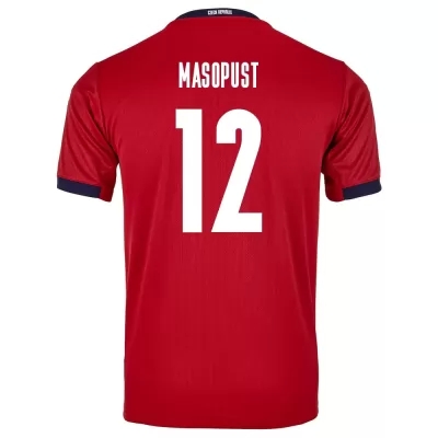 Naisten Tšekin Jalkapallomaajoukkue Lukas Masopust #12 Kotipaita Punainen 2021 Lyhythihainen Paita