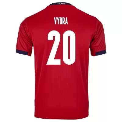 Naisten Tšekin Jalkapallomaajoukkue Matej Vydra #20 Kotipaita Punainen 2021 Lyhythihainen Paita