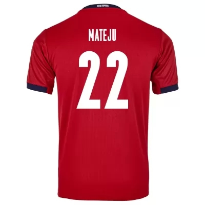 Miesten Tšekin Jalkapallomaajoukkue Ales Mateju #22 Kotipaita Punainen 2021 Lyhythihainen Paita
