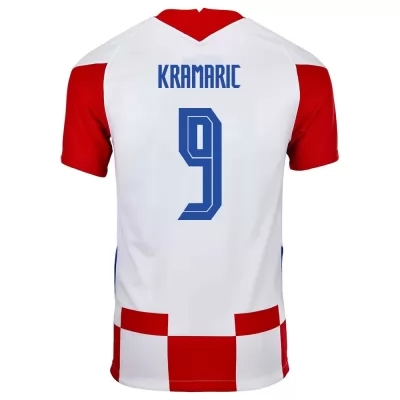 Lapset Kroatian jalkapallomaajoukkue Andrej Kramaric #9 Kotipaita Punainen Valkoinen 2021 Lyhythihainen Paita