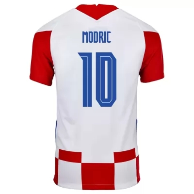 Miesten Kroatian jalkapallomaajoukkue Luka Modric #10 Kotipaita Punainen Valkoinen 2021 Lyhythihainen Paita