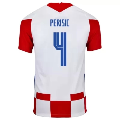 Naisten Kroatian jalkapallomaajoukkue Ivan Perisic #4 Kotipaita Punainen Valkoinen 2021 Lyhythihainen Paita