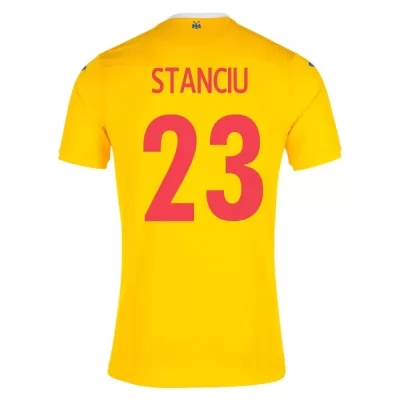 Naisten Romanian Jalkapallomaajoukkue Nicolae Stanciu #23 Kotipaita Keltainen 2021 Lyhythihainen Paita