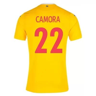Naisten Romanian Jalkapallomaajoukkue Mario Camora #22 Kotipaita Keltainen 2021 Lyhythihainen Paita