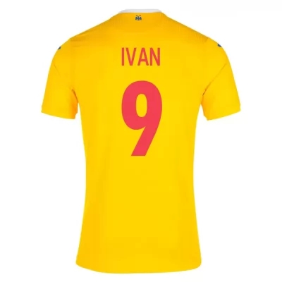 Naisten Romanian Jalkapallomaajoukkue Andrei Ivan #9 Kotipaita Keltainen 2021 Lyhythihainen Paita