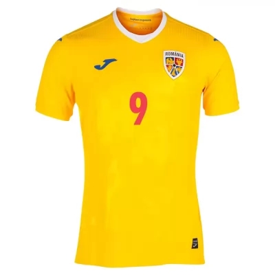 Naisten Romanian Jalkapallomaajoukkue Andrei Ivan #9 Kotipaita Keltainen 2021 Lyhythihainen Paita