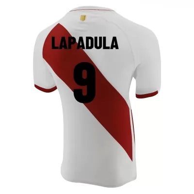 Naisten Perun Jalkapallomaajoukkue Gianluca Lapadula #9 Kotipaita Valkoinen 2021 Lyhythihainen Paita