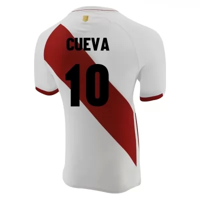 Miesten Perun Jalkapallomaajoukkue Christian Cueva #10 Kotipaita Valkoinen 2021 Lyhythihainen Paita