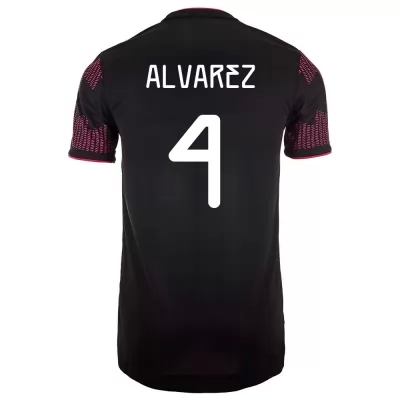 Naisten Meksikon Jalkapallomaajoukkue Edson Alvarez #4 Kotipaita Punainen Ruusu 2021 Lyhythihainen Paita