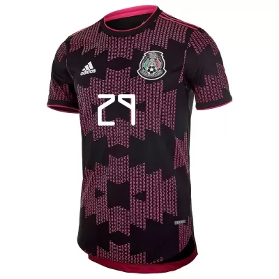 Naisten Meksikon Jalkapallomaajoukkue Diego Lainez #29 Kotipaita Punainen Ruusu 2021 Lyhythihainen Paita