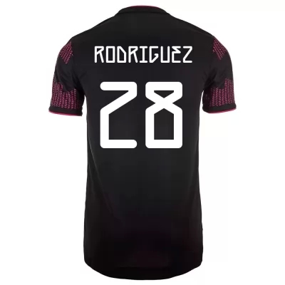 Lapset Meksikon Jalkapallomaajoukkue Carlos Rodriguez #28 Kotipaita Punainen Ruusu 2021 Lyhythihainen Paita