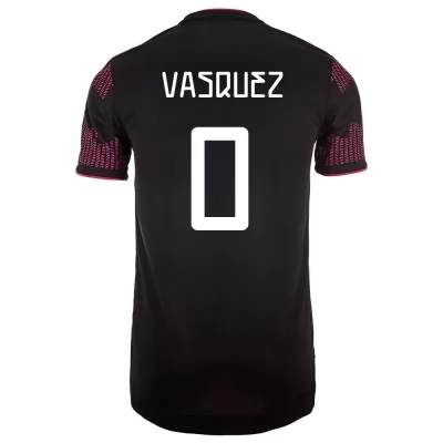 Lapset Meksikon Jalkapallomaajoukkue Johan Vasquez #0 Kotipaita Punainen Ruusu 2021 Lyhythihainen Paita