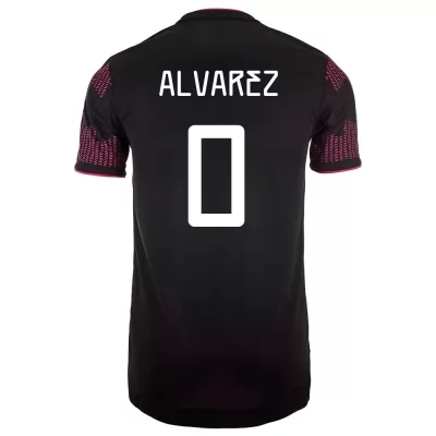 Lapset Meksikon Jalkapallomaajoukkue Kevin Alvarez #0 Kotipaita Punainen Ruusu 2021 Lyhythihainen Paita
